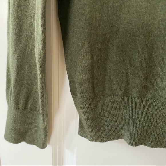 J Crew Mercantile Solid Green Cotton Pullover Crew Neck Sweater - Picture 6 of 8
